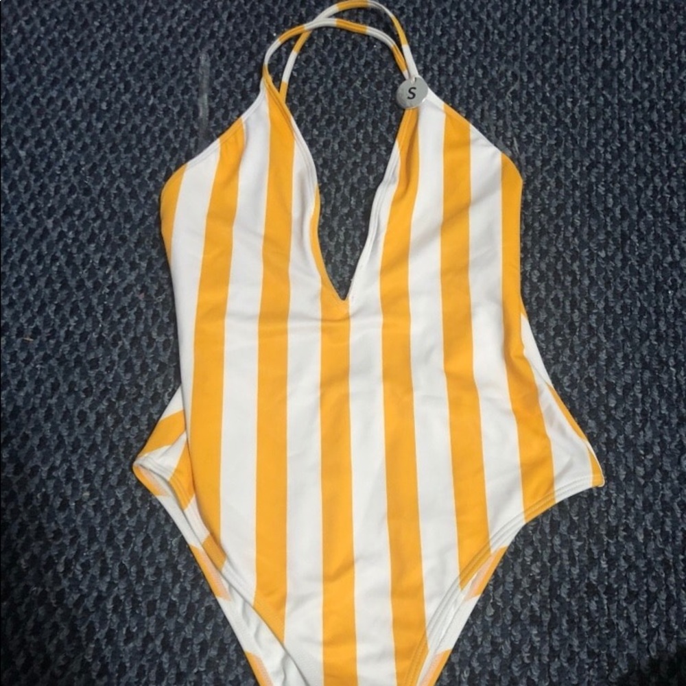 Forever 21 striped one piece swimsuit